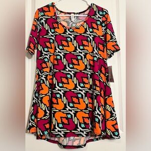 LuLaRoe Colorful Abstract Pattern Blouse Size M